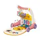 Музыкальный игровой коврик-ходунки 2в1 с пианино, зеркальцем и игрушками, коврик детский, розовый