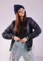 Куртка жіноча синя демісезонна код П510