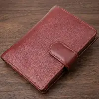 Вертикальное мужское портмоне из натуральной кожи 21399 Vintage Коричневый
