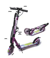 Двухколесный самокат Scale Sports SS-29 ручной тормоз, складной, Led фонарик и колеса. Pink (421319354)