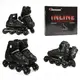 Роликовые коньки 540-9 M Best Roller колеса PU светятся. Black (размер 35-38) розмір 35-38  (186080)