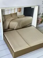 Євро розмір. Постільна білизна. Однотонний в полоску (страйп) Поликотон. Happy cotton Туреччина 02