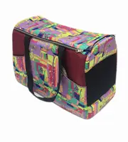 Сумка-тоннель для переноски кошек и собак Акварель бордо №1 210х470х305