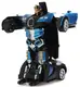 МАШИНКА ТРАНСФОРМЕР АВТОБОТ BUGATTI ROBOT CAR SIZE СИНЯЯ С ПУЛЬТОМ