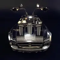 Металевий конструктор Спортивна машина. Металева збірна модель 3D 130х71х54 мм