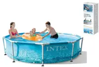 Басейн каркасний Intex 206 NP круглий розмір 305х76 см, об'єм 4485л. Blue (99248)