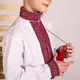 Вышиванка Moderika Иванко белая с красной нашивкой 140