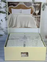 Zeynep krem в'язаний акріловий плед. Romeo Home Туреччина.