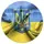 Часы настенные круглые Герб Украины 36 см (CHR_K_UKR017)