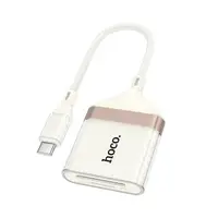 Переходник HOCO Crystal Type-C 2-in-1 card reader UA40A |0,140m, 480Mbps, OTG 2TB Max|