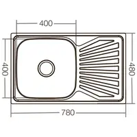 Мийка кухонная ZERIX Z7848-08-180E (satin) (ZX1604)