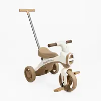 Детский трехколесный велосипед Best Trike SH-559 передние колеса 8 дюймов задние колеса 6 дюймов родительская ручка музыка свет. White and Brown (195204)