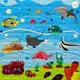 Детская 3D панель самоклейка под кирпич Подводный мир 700x770x6мм 103
