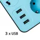 Сетевой удлинитель XoKo SP-3-3-1 2 м 3 EU розетки 1 международная розетка 3 USB