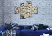Интернет магазин картин модульных на Холсте, 100x130 см, (40x30-2/90х30-2)