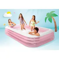 Бассейн надувной Intex 305х183х56 см, 1050 л. Pink and white (127052)