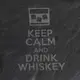 Подставка из сланца "Keep calm and drink whiskey", Черный, английский