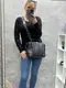 Черный – два отделения на молнии – молодежный, качественный клатч Lady Bags с двумя съемными ремнями (0439)