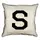 Подушка с мешковины Letter S 45x45 см (45PHB_ABC037_WH)