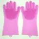 Силиконовые перчатки Magic Silicone Gloves Pink для уборки чистки мытья посуды для дома. Цвет розовый