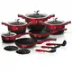 Набор посуды 15 пр Burgundy MetalliС Line Berlinger Haus BH-1632N