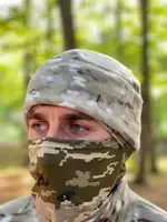 Шапка тактична флісова 8580 камуфляж