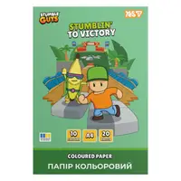 Папір кольоровий односторонній А4 YES Stumble Guys 955497 20 аркушів
