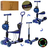 Самокат беговел I-Trike Maxi 5в1 JR3-077-DBL синий