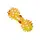Игрушка для собак Taotaopets 065528 Кость Yellow виниловая шипованная 11,5 см