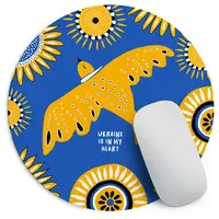 Коврик для компьютерной мыши круглый Ukraine is in my heart 20 см