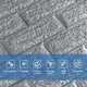 3D панель самоклеющаяся 700x770x7мм кирпич Серебро (017-7) SW-00000059