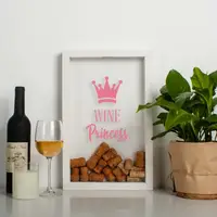 Копилка для винных пробок "Wine princess", Белый, английский