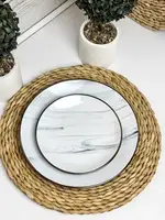 Тарелка десертная Intrendo Maritimo Golden rim white IN0019ANT 19 см белая