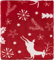Плед Ardesto Christmas Flannel Олені Червоний ART0126PB 160х200 см