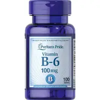 Витамины и минералы Puritan's Pride Vitamin B-6 100 mg, 100 таблеток