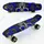 Скейт Пенни борд Best Board со светящимися PU колёсами Black-Blue (74547)