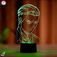 3D ночник "Порко Галлиард" (УВЕЛИЧЕННОЕ ИЗОБРАЖЕНИЕ) + пульт ДУ + сетевой адаптер+батарейки (3ААА)  3DTOYSLAMP