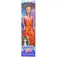 Кукла "Beauty girl", в оранжевом, микс видов