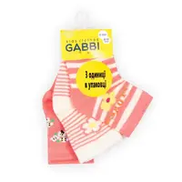 Шкарпетки дитячі для дівчинки GABBI NSD-520/3 розмір 8-10 (комплект 3 шт.) (90521)