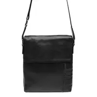 Мужская кожаная сумка через плечо Borsa Leather k19137-black