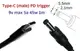 Переходник на 9v (max 5a, 45w) 5.5x2.1mm 1m з USB Type-C (male) Power Delivery PD тригер (A class) 1 день гар.