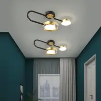 Люстра світлодіодна стельова LED світильник для квартири на стелю лед 26583 Чорний 6х22х45 см.