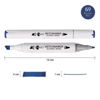 Маркер спиртовий Santi Professional SA-69 390886 прусський синій