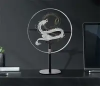 Голографічний 3D настільний вентилятор YIDA 3D LED fan 30cm