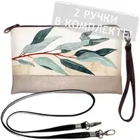 Клатч через плечо Листья ивы 25x15 см (KL_21M019_SBR)