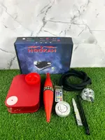 Кальян "Yahya Capsule Nanosmoke" в красном отделке с мундштуком "Bazooka"