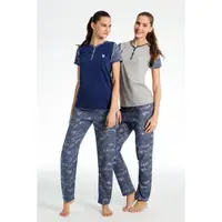 Домашній одяг U.S. Polo Assn - Піжама жіноча (корот. рукав) 15636 сіра, M