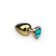 Анальная пробка,Gold Heart Topaz M