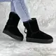 Женские замшевые угги Fashion Kanga 1401 37 размер 23,5 см Черный