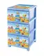 Детский пластиковый комод Kid с рисунком Пляж Elif Plastik 292-3LF